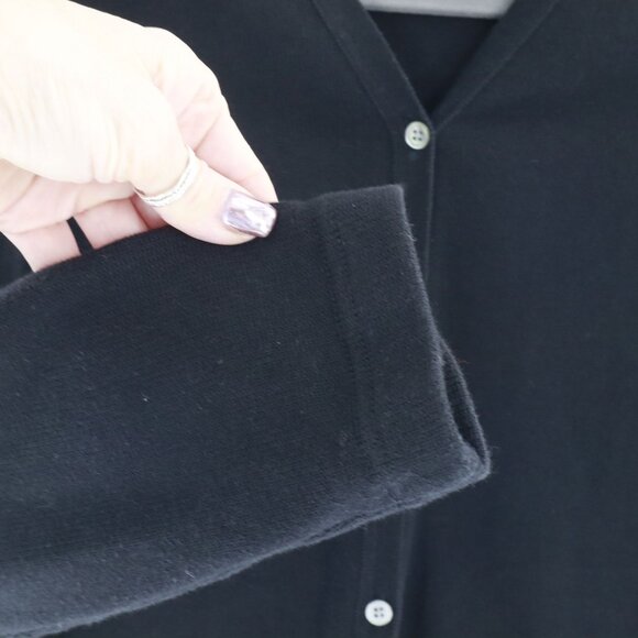 Lauren Ralph Lauren Cardigan Women L Black Preppy Sophisticated Classic Timeless - Picture 8 of 14